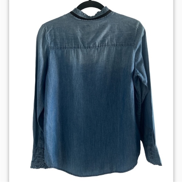 Kensie Chambray Maysen Denim Top - Picture 4 of 5